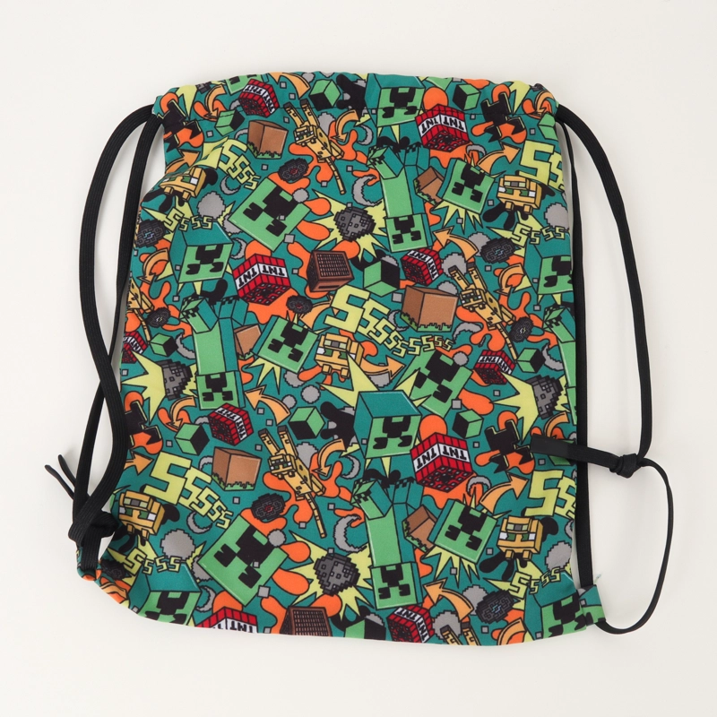 TRAJE DE BAÑO NIÑO FULL PRINT CON BOLSA VERDE MINECRAFT - 5