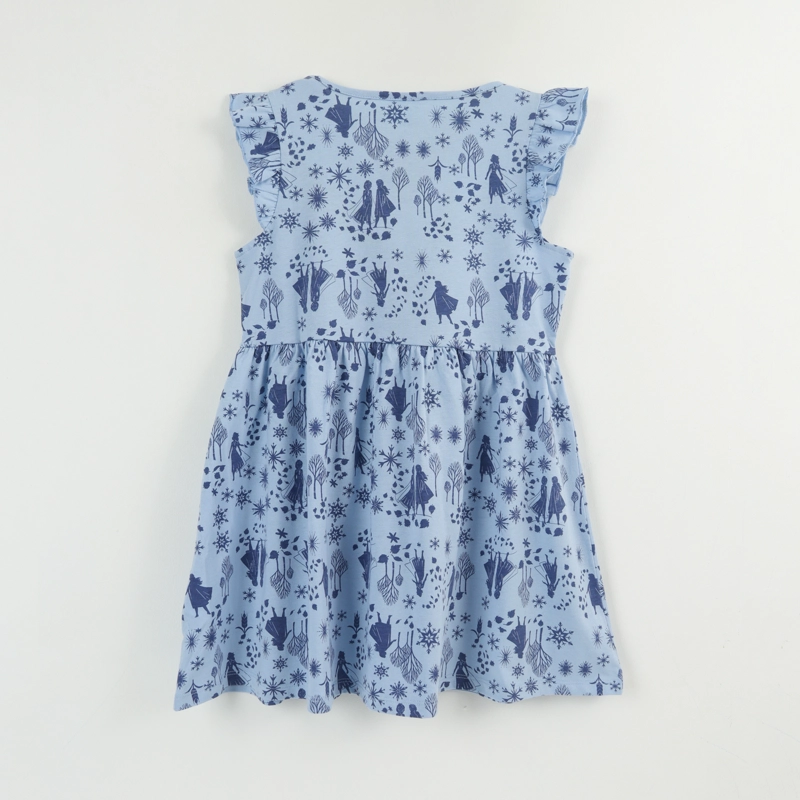 VESTIDO SIN MANGA Y COLLET NIÑA AZUL FULLPRINT FROZEN DISNEY - 2