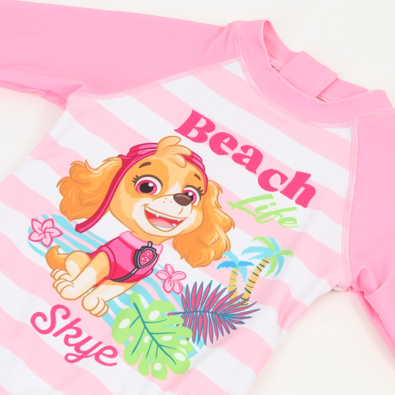 TRAJE DE BAÑO NIÑA ROSADO RAYAS ESTAMPADO PAW PATROL - 3