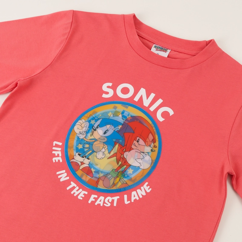 POLERA MANGA CORTA ROJO NIÑO LIFE IN THE FAST LANE SONIC - 5