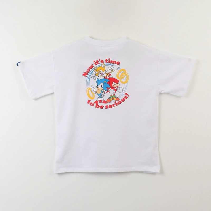 POLERA MANGA CORTA BLANCO NIÑO BACK PRINT SONIC - 2
