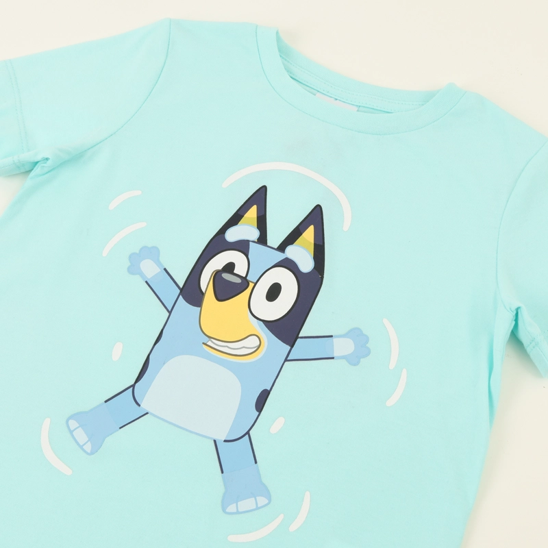 POLERA MANGA CORTA NIÑO TURQUESA BLUEY JUMP BLUEY - 3