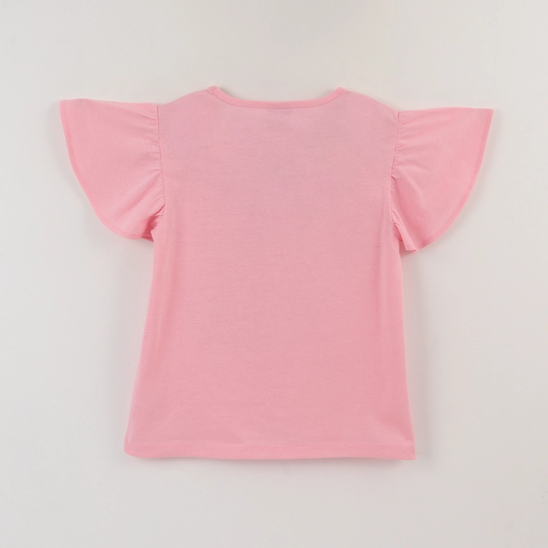 POLERA MANGA CORTA NIÑA ROSADO ARCOIRIS UNICORNIO - 2
