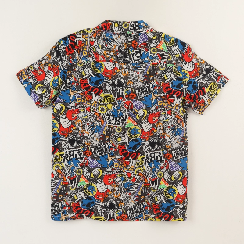 CAMISA NIÑO AZUL FULL PRINT LETS ROLL SONIC - 3