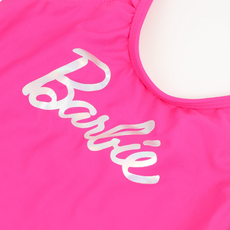 TRAJE DE BAÑO ENTERO NIÑA ROSA LOGO BARBIE - 3