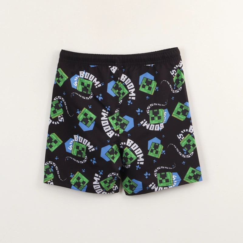 TRAJE DE BAÑO NIÑO FULL PRINT NEGRO MINECRAFT - 2