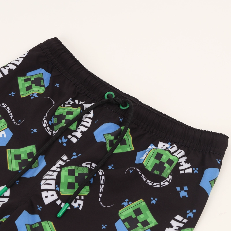 TRAJE DE BAÑO NIÑO FULL PRINT NEGRO MINECRAFT - 3
