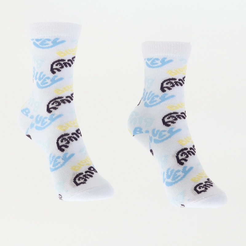 TRIPACK CALCETIN BLANCO NIÑO LOGOS BLUEY - 3