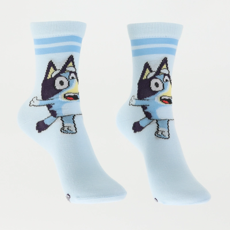 TRIPACK CALCETIN BLANCO NIÑO LOGOS BLUEY - 4