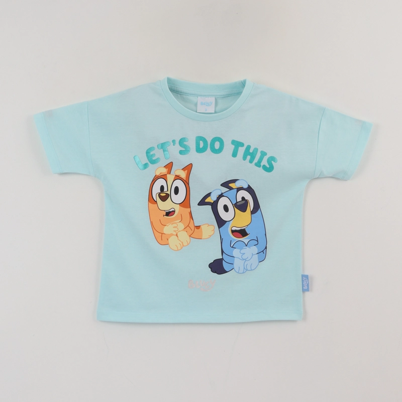 POLERA MANGA CORTA NIÑA CELESTE BLUEY & BINGO BLUEY - 1