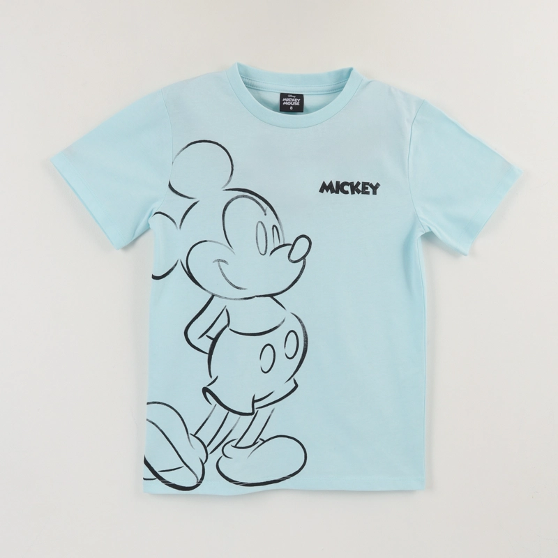 POLERA MANGA CORTA NIÑO CELESTE MICKEY MOUSE DISNEY - 1