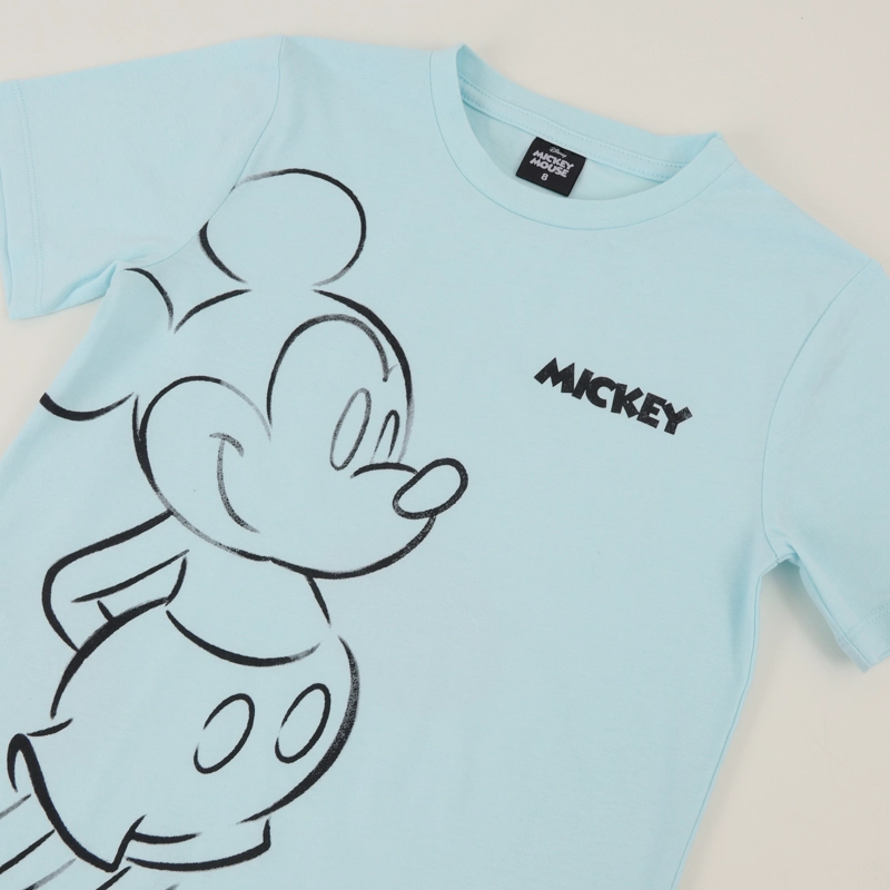 POLERA MANGA CORTA NIÑO CELESTE MICKEY MOUSE DISNEY - 3