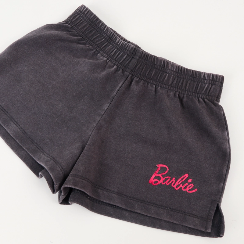SHORT CORDON NIÑA NEGRO BOLSILLO TRASERO LOGO BARBIE - 3