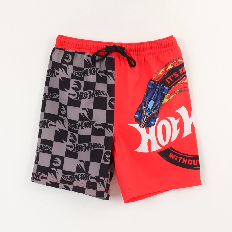SHORT Y BOLSA ROJO NIÑO FULL PRINT BOLSILLO HOT WHEELS - 1