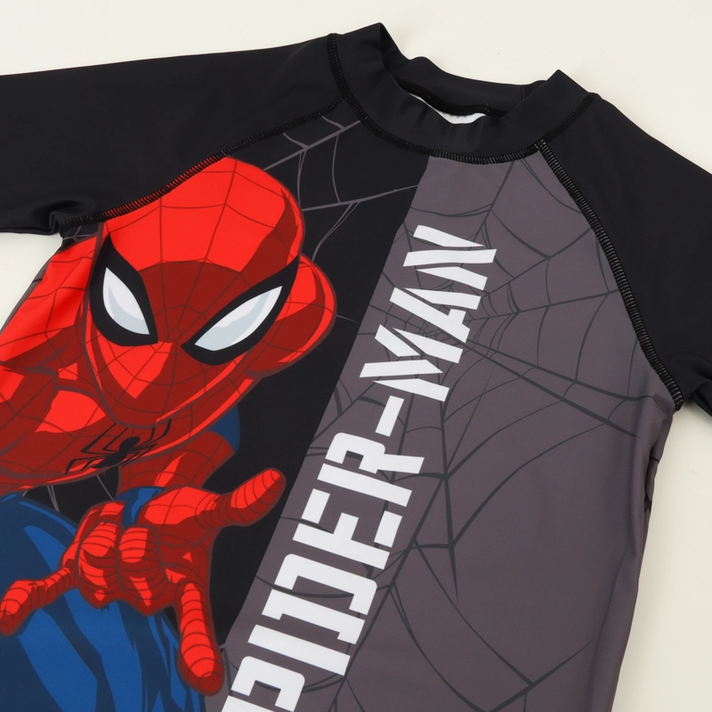 POLERA UV MANGA CORTA NIÑO SPIDERMAN NEGRO MARVEL - 3