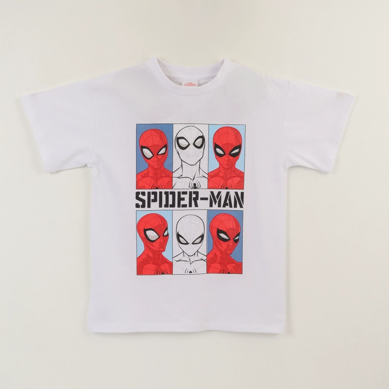 POLERA MANGA CORTA BLANCO NIÑO SPIDERMAN FACE MARVEL - 1