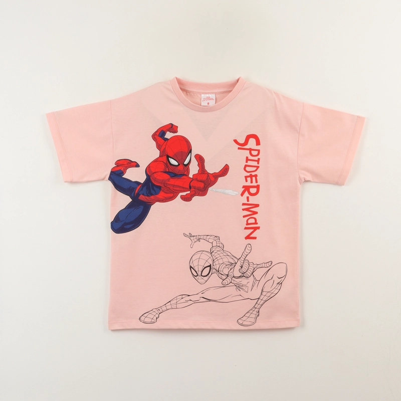 POLERA MANGA CORTA NIÑO DAMASCO SPIDERMAN JUMP MARVEL - 1