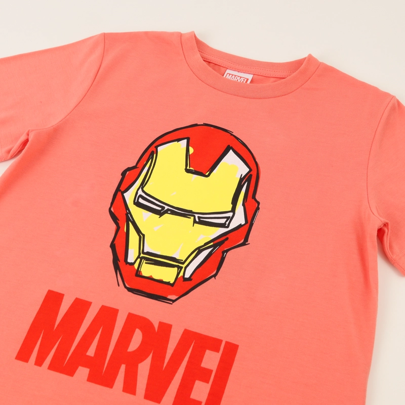 POLERA MANGA CORTA ROJO NIÑO IRON MAN AVENGERS MARVEL - 3