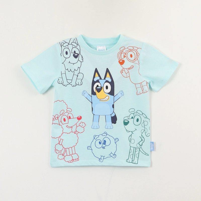 POLERA MANGA CORTA NIÑO CELESTE BLUEY & FRIENDS BLUEY - 1