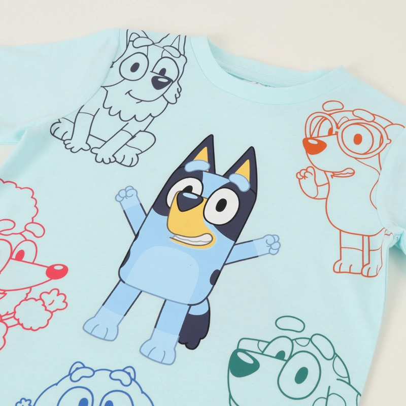 POLERA MANGA CORTA NIÑO CELESTE BLUEY & FRIENDS BLUEY - 3