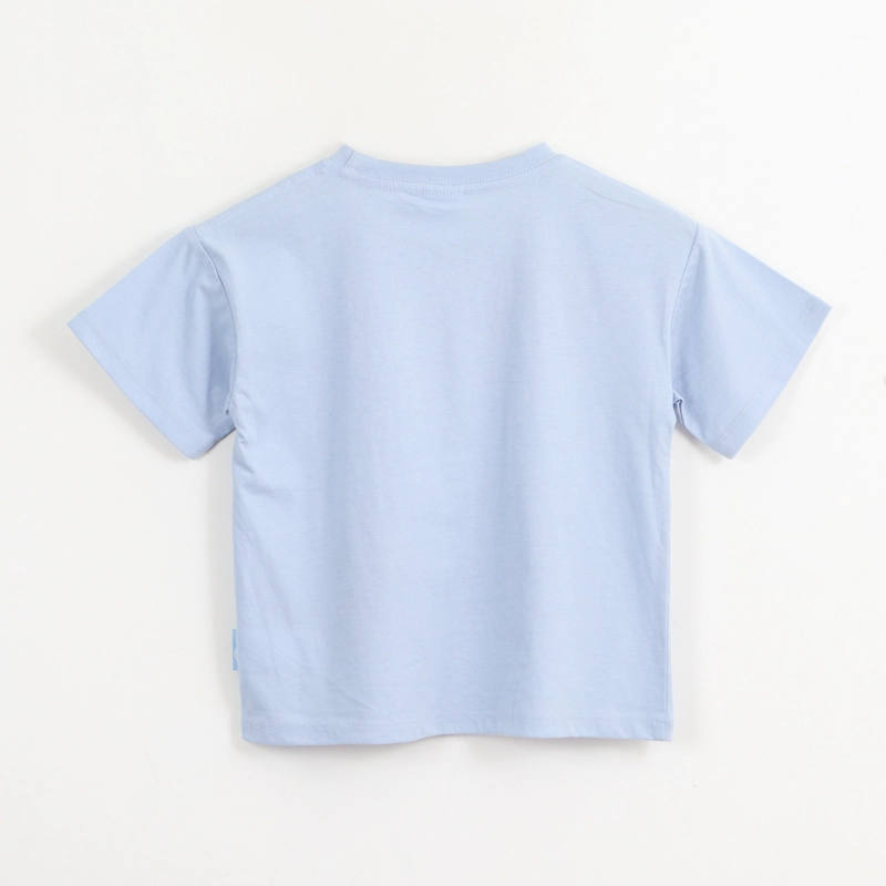 POLERA MANGA CORTA NIÑO CELESTE ESTAMPADO GLOBO BLUEY - 2
