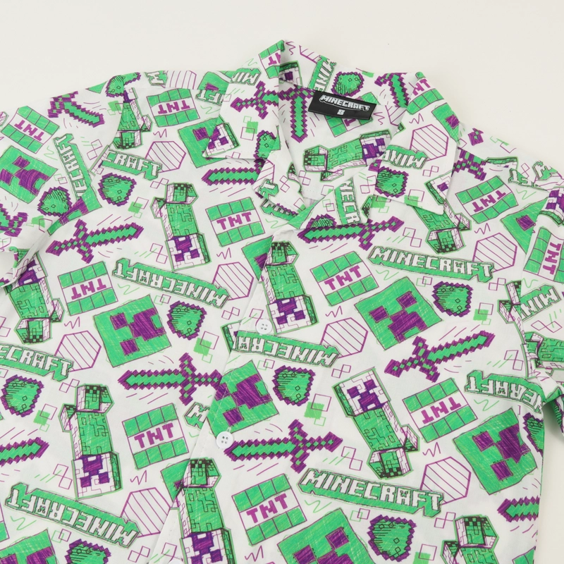 CAMISA NIÑO VERDE FULL PRINT SURVIVAL MINECRAFT - 3