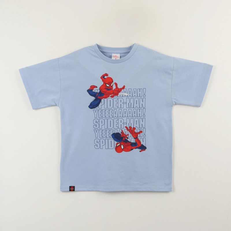 POLERA MANGA CORTA NIÑO AZUL SPIDERMAN JUMP MARVEL - 1