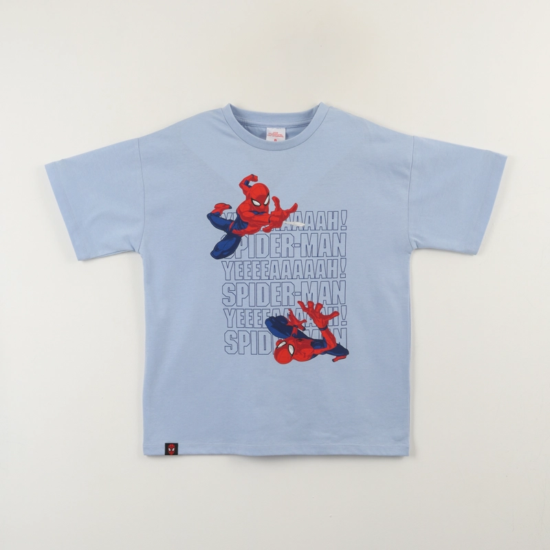POLERA MANGA CORTA NIÑO AZUL SPIDERMAN JUMP MARVEL - 1