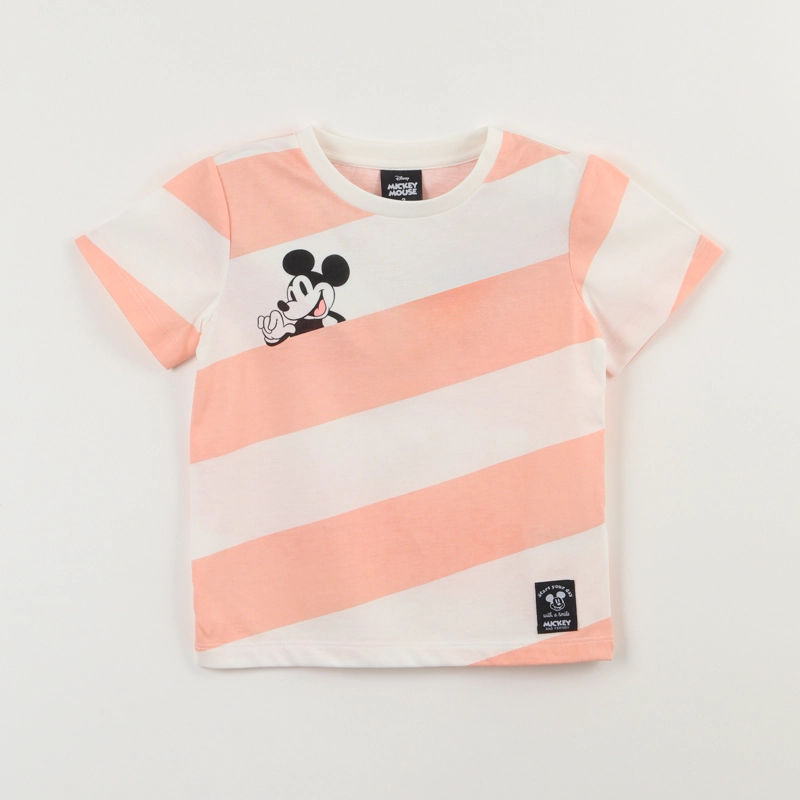 POLERA MANGA CORTA NIÑO BEIGE ESTAMPADO MICKEY DISNEY - 2