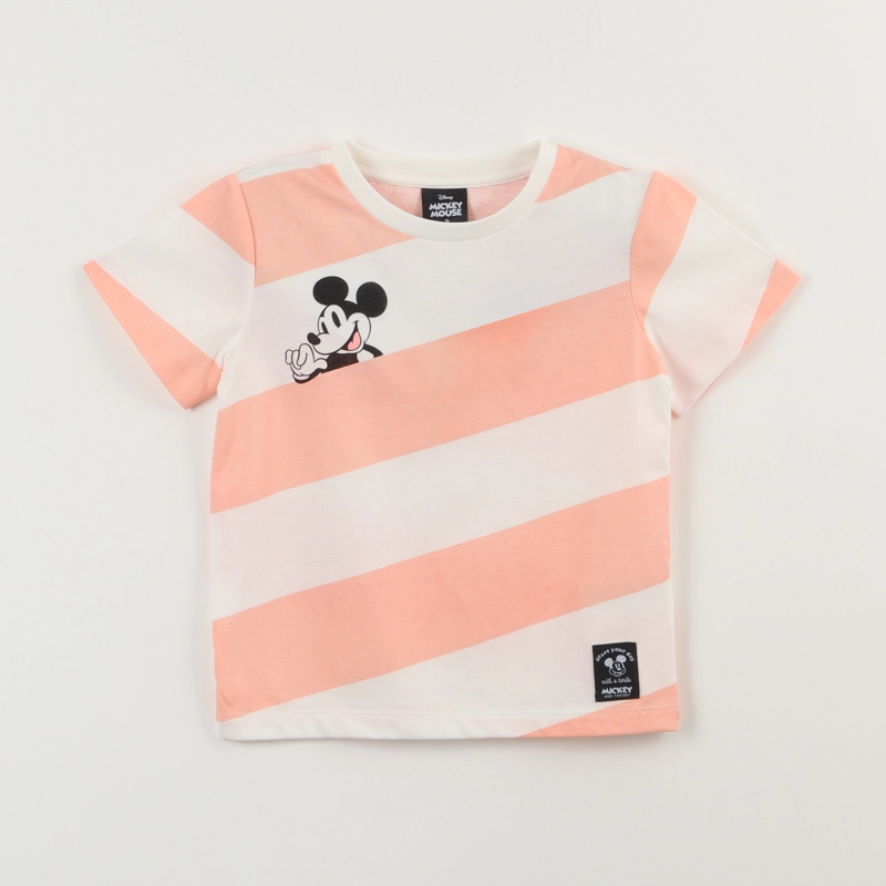 POLERA MANGA CORTA NIÑO BEIGE ESTAMPADO MICKEY DISNEY - 2