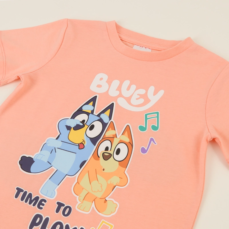 POLERA MANGA CORTA NIÑO DAMASCO BLUEY & BINGO BLUEY - 3