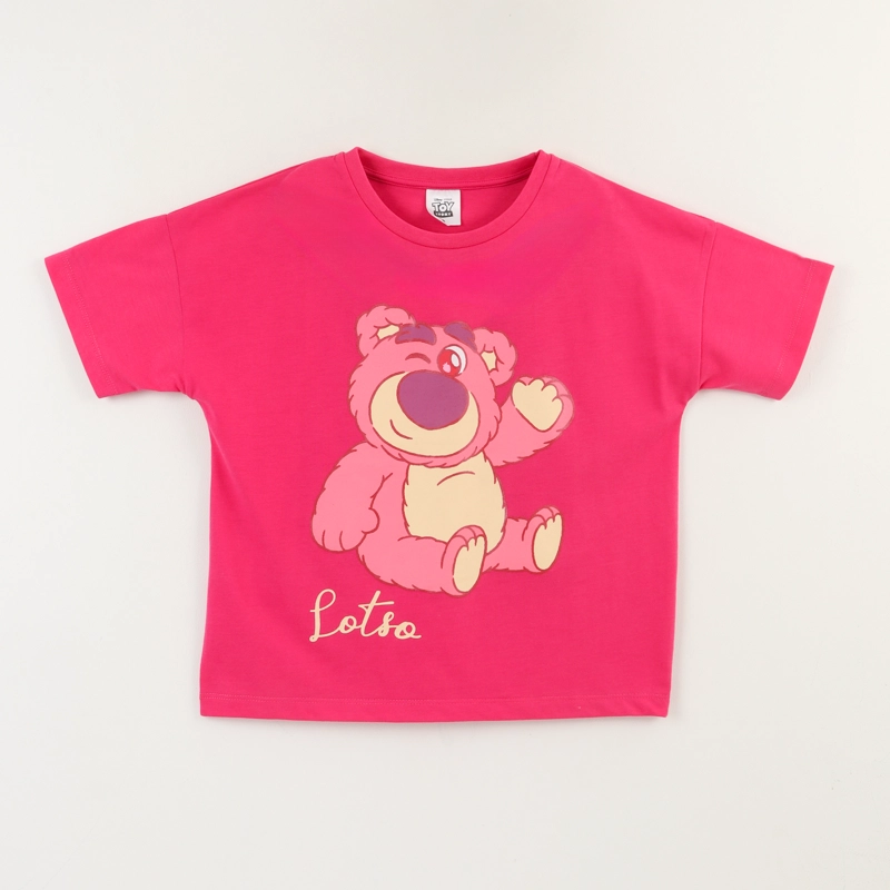 POLERA MANGA CORTA NIÑA FUCSIA LOTSO TOY STORY DISNEY - 1