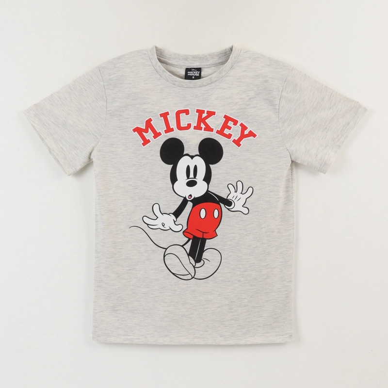 POLERA MANGA CORTA NIÑO GRIS MICKEY MOUSE SURPRISE DISNEY - 1