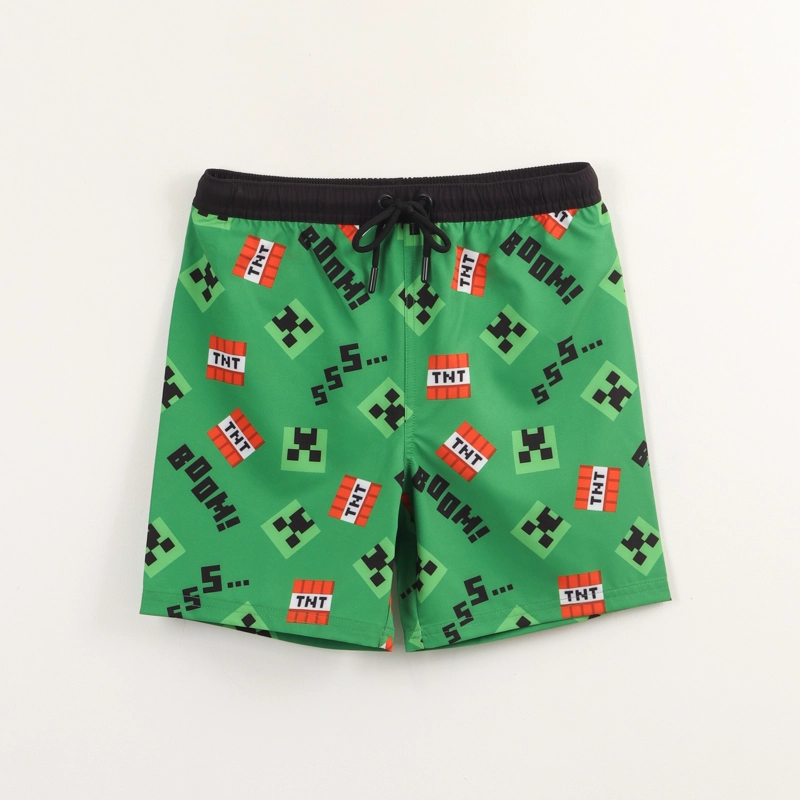 BOARDSHORT NIÑO VERDE FULL PRINT MINECRAFT - 1