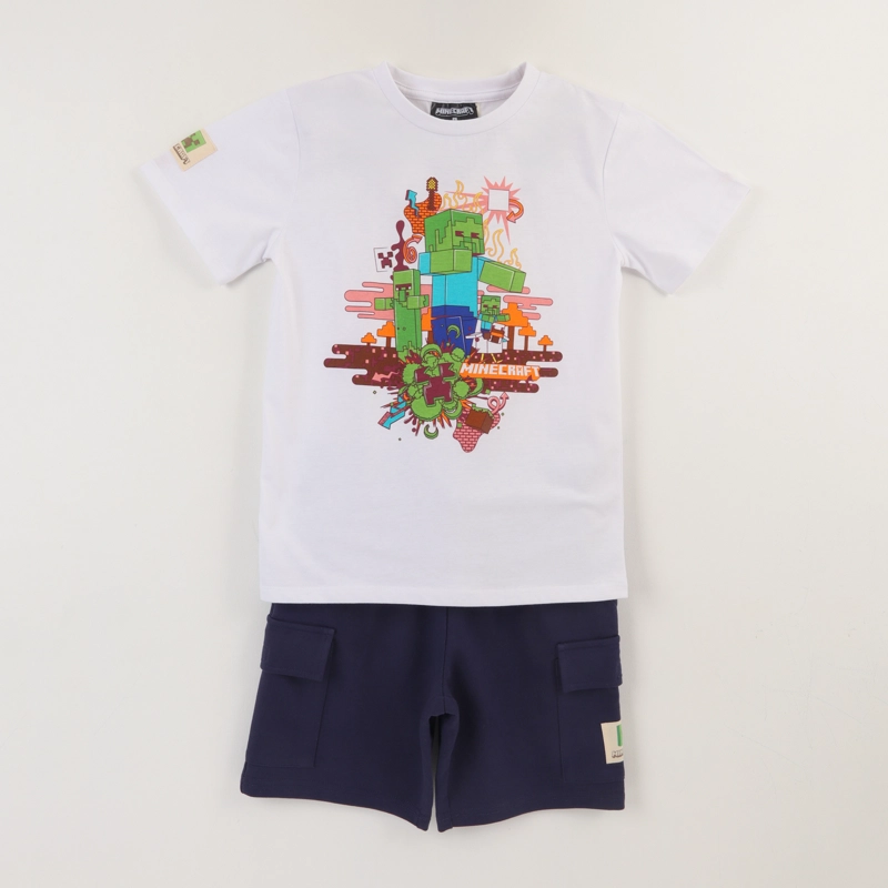 CONJUNTO NIÑO ZOMBIES BLANCO MINECRAFT - 1