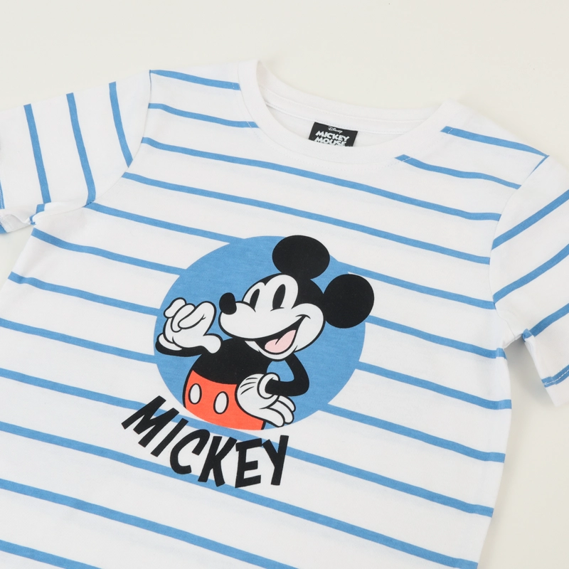 POLERA MANGA CORTA BLANCO NIÑO RAYAS MICKEY DISNEY - 4