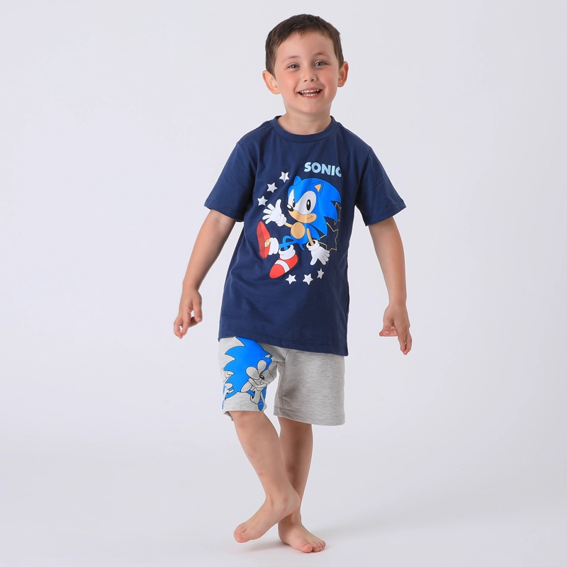 CONJUNTO NIÑO AZUL SONIC ESTRELLAS SONIC - 1
