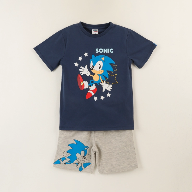CONJUNTO NIÑO AZUL SONIC ESTRELLAS SONIC - 2