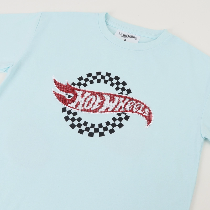 POLERA MANGA CORTA NIÑO CELESTE LOGO HOT WHEELS - 3