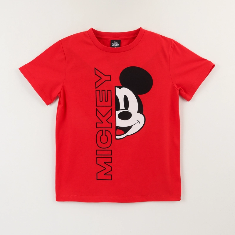 POLERA MANGA CORTA ROJO NIÑO MICKEY MOUSE FACE DISNEY - 1