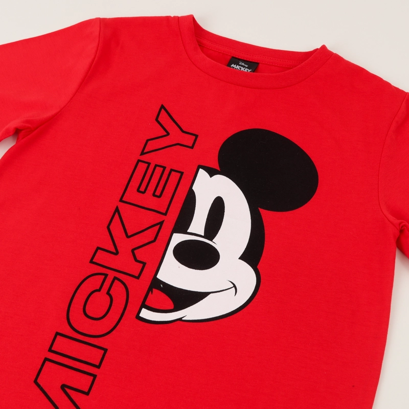 POLERA MANGA CORTA ROJO NIÑO MICKEY MOUSE FACE DISNEY - 3