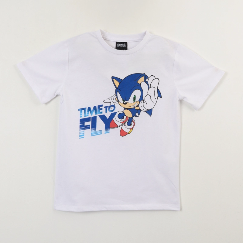 POLERA MANGA CORTA BLANCO NIÑO SONIC TIME TO FLY SONIC - 1