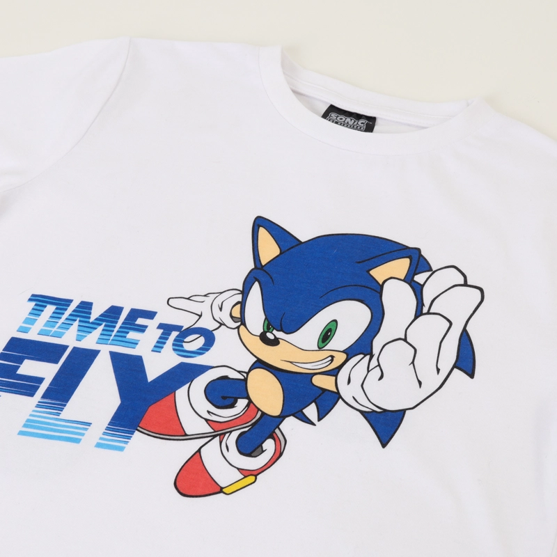 POLERA MANGA CORTA BLANCO NIÑO SONIC TIME TO FLY SONIC - 5