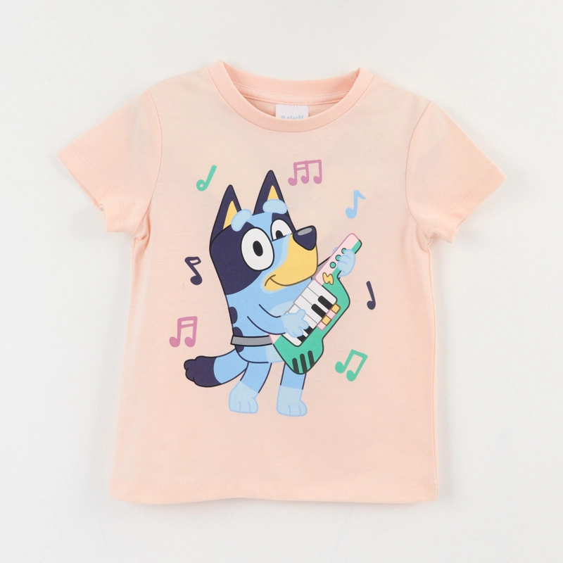 POLERA MANGA CORTA NIÑA NARANJO MUSICA BLUEY - 1