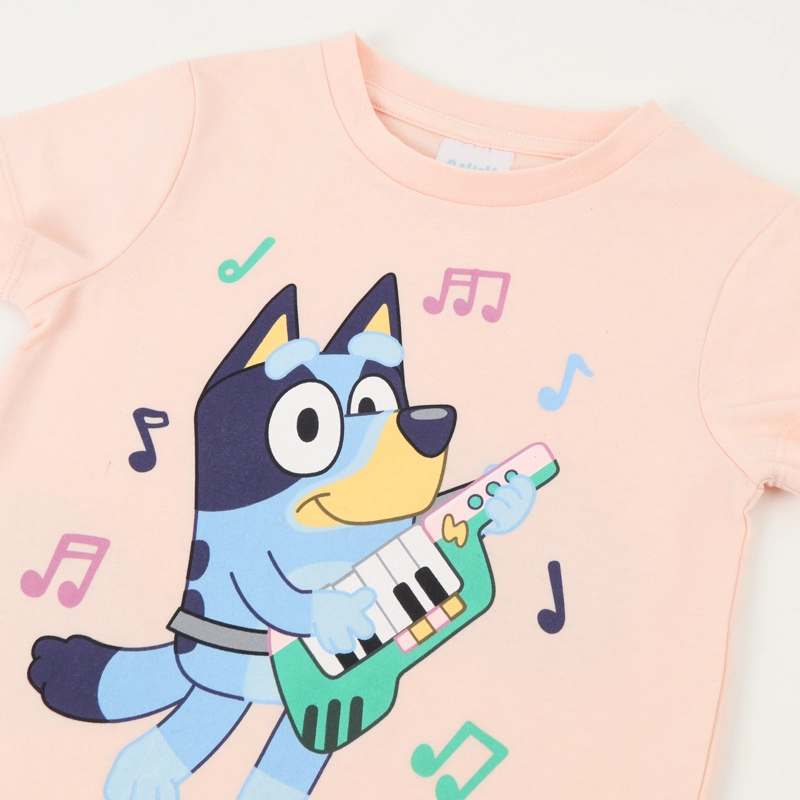 POLERA MANGA CORTA NIÑA NARANJO MUSICA BLUEY - 3