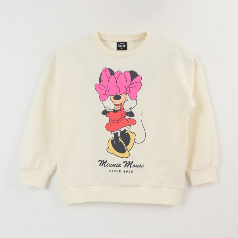 POLERON CERRADO BLANCO NIÑA MOÑO MINNIE DISNEY - 1