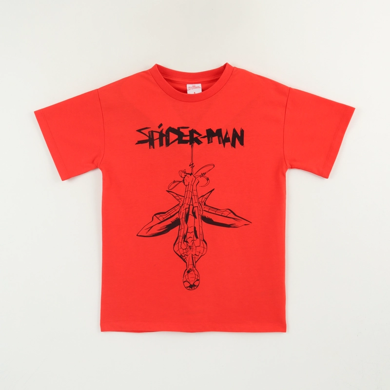 POLERA MANGA CORTA ROJO NIÑO LINEAL SPIDERMAN MARVEL - 1
