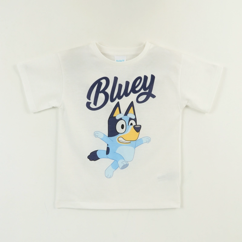 POLERA MANGA CORTA NIÑO JUMPING BLANCO BLUEY - 2