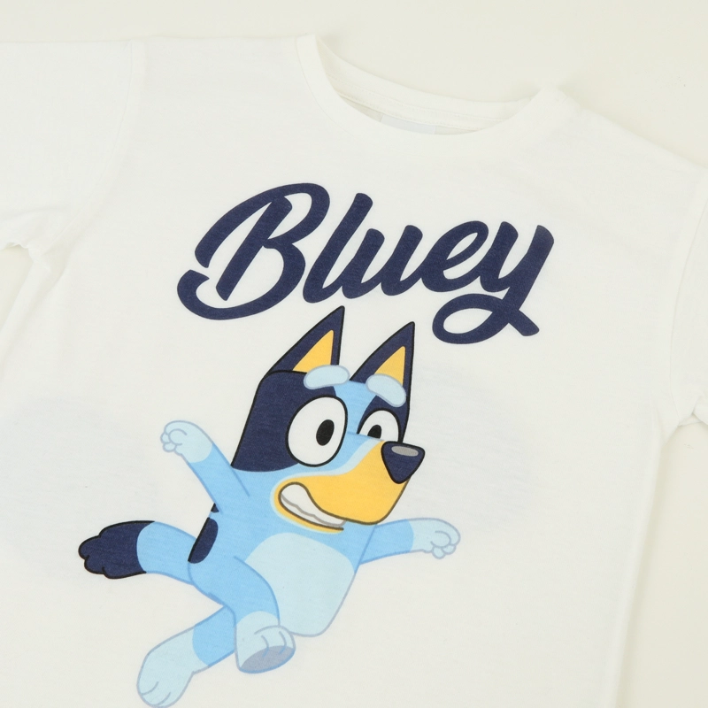 POLERA MANGA CORTA NIÑO JUMPING BLANCO BLUEY - 4