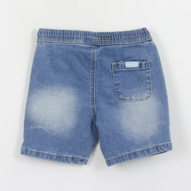 SHORT NIÑO CORDON DENIM LOGO BLUEY - 2